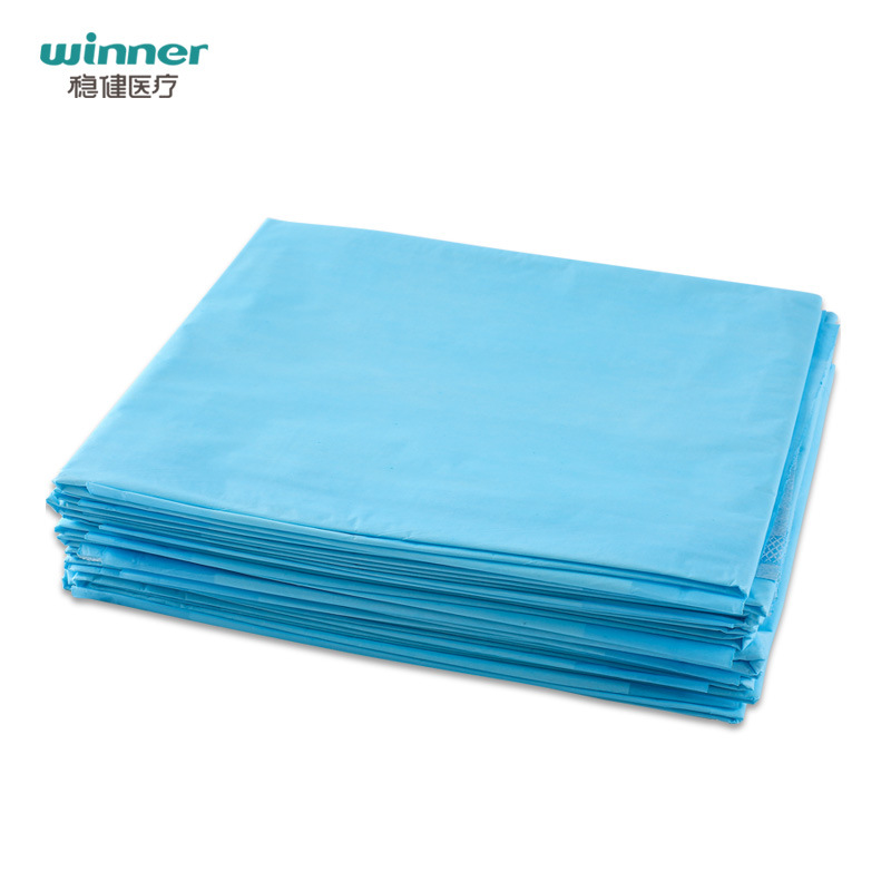 winner稳健一次医用检查灭菌蓝色护理垫妇科检查垫防水 50*60cm